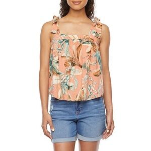 a.n.a Womens Square Neck Sleeveless Tank Top S